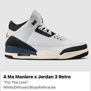 NEW!  A Ma Maniére x Air Jordan 3 Retro OG SP 'Diffused Blue' Men's Size 10.5